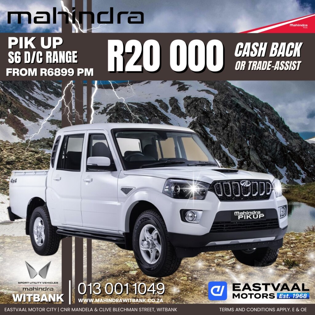 Experience the best of Mahindra this July at Eastvaal Motor City. Drive away with incredible savings! image from Eastvaal Motors