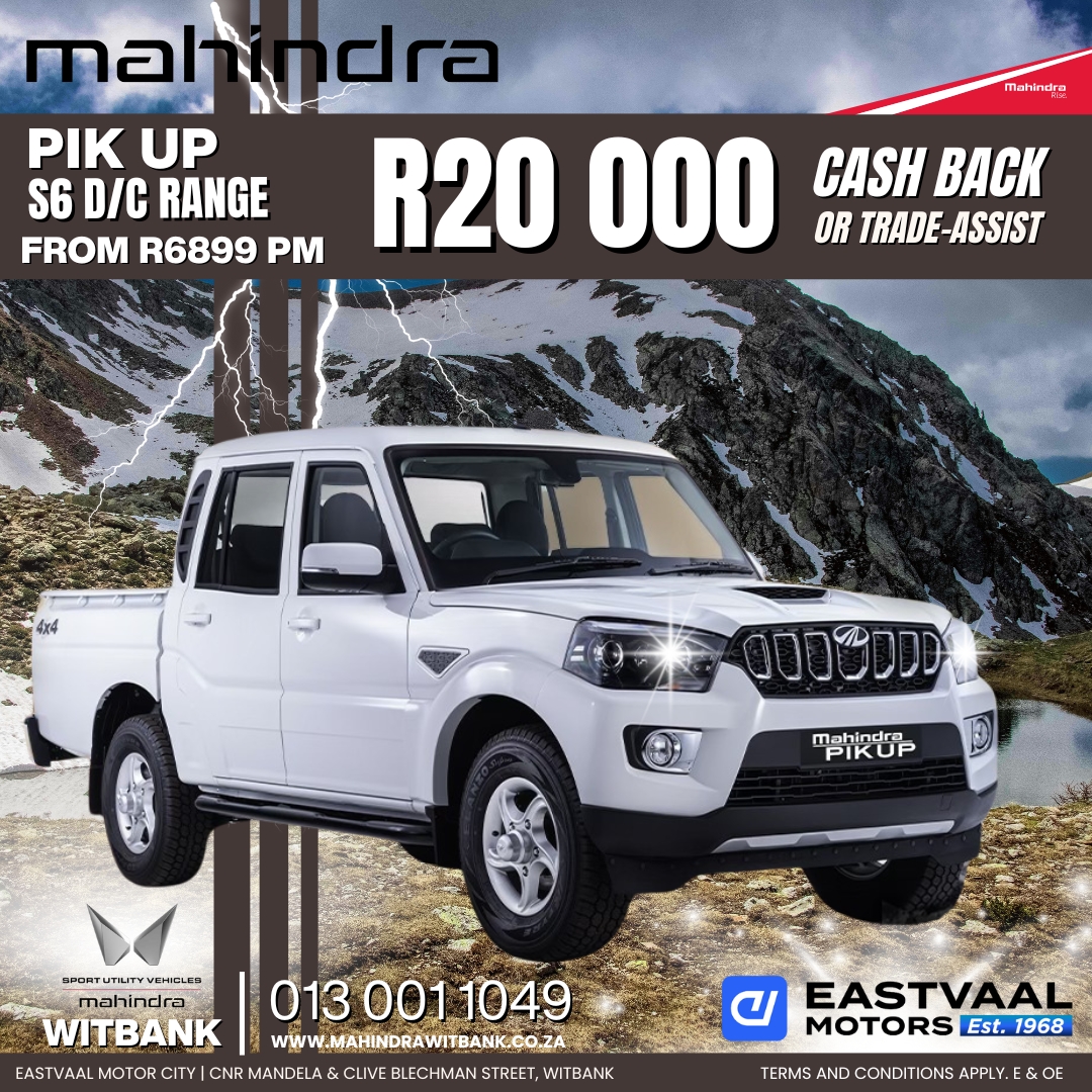 Experience the best of Mahindra this July at Eastvaal Motor City. Drive away with incredible savings! image from 