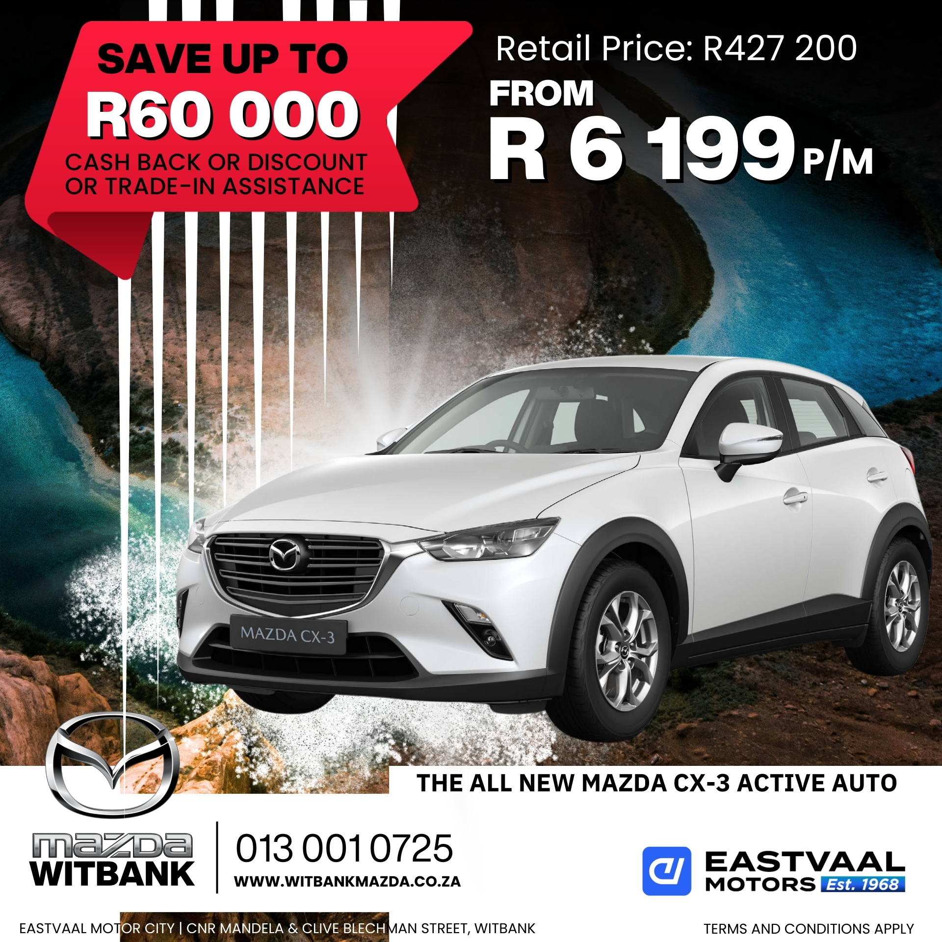 Experience the thrill of the road with Mazda this July. Visit Eastvaal Motor City for amazing deals and test drives! image from 