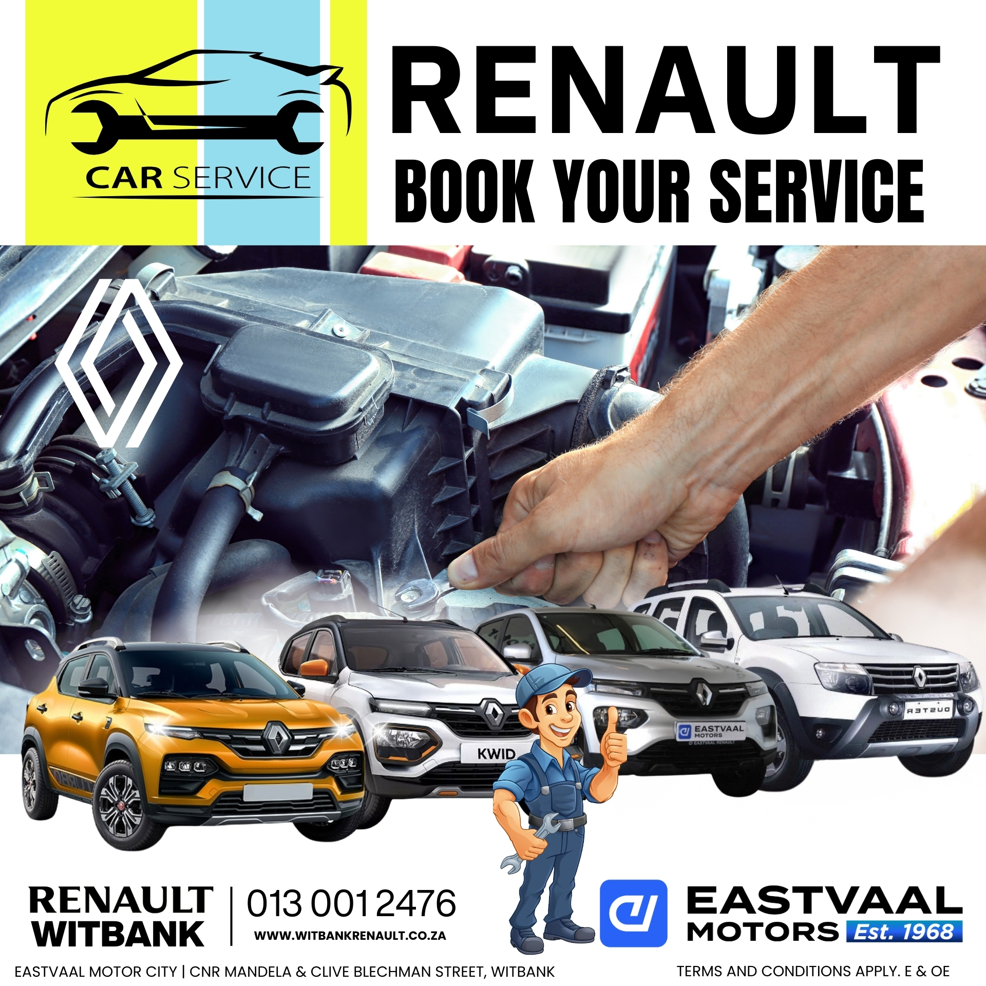 Stay safe on the road. Book your vehicle service today at Eastvaal Motor City! image from Eastvaal Motors