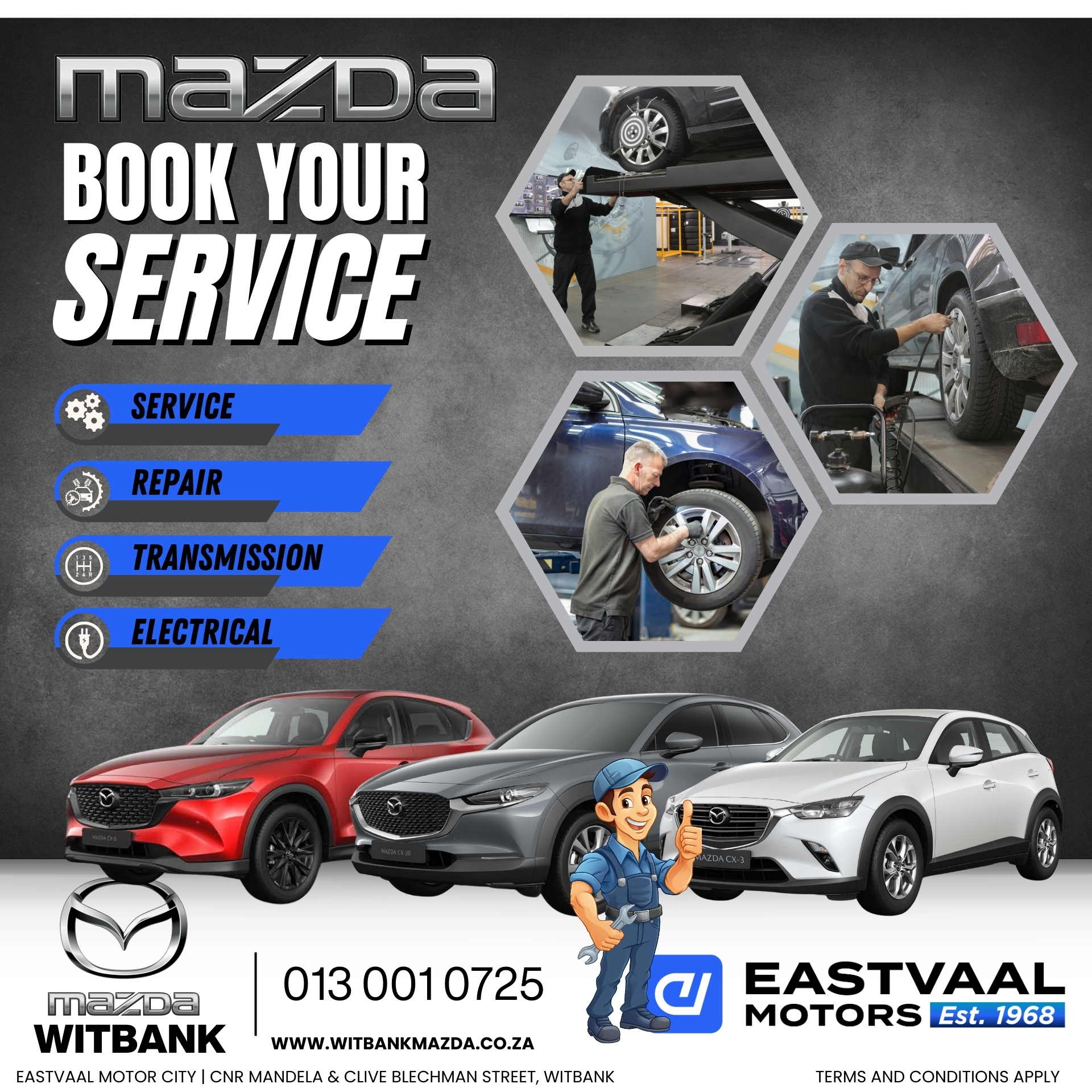 Give your car the care it deserves. Book your service now at Eastvaal Motor City! image from 