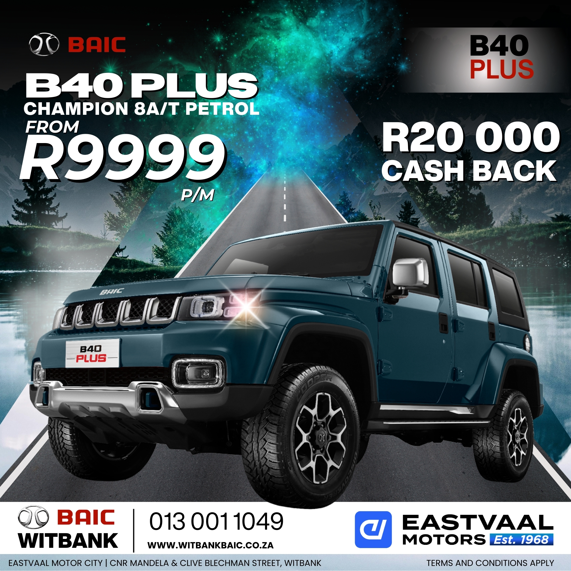 Upgrade your ride this July with BAIC from Eastvaal Motor City. Drive home in style and comfort! image from Eastvaal Motors