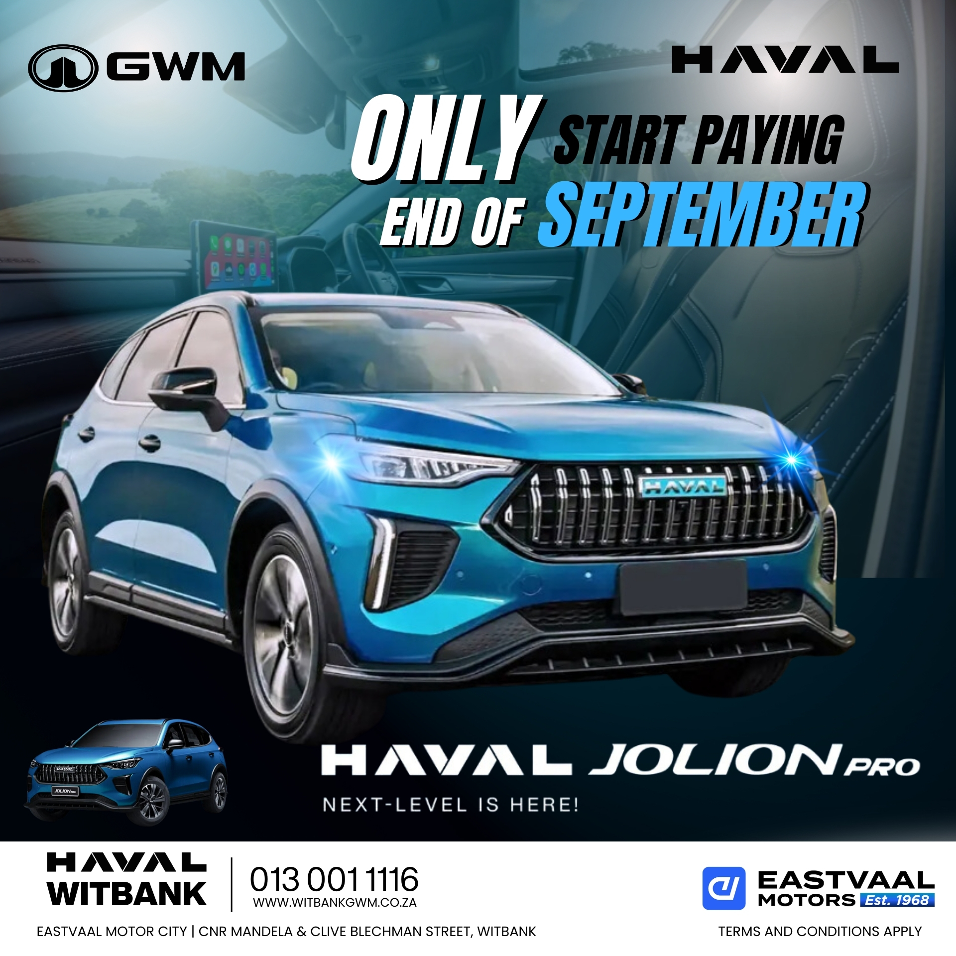 Drive into July with confidence in a Haval GWM from Eastvaal Motor City. Unbeatable offers await! image from 