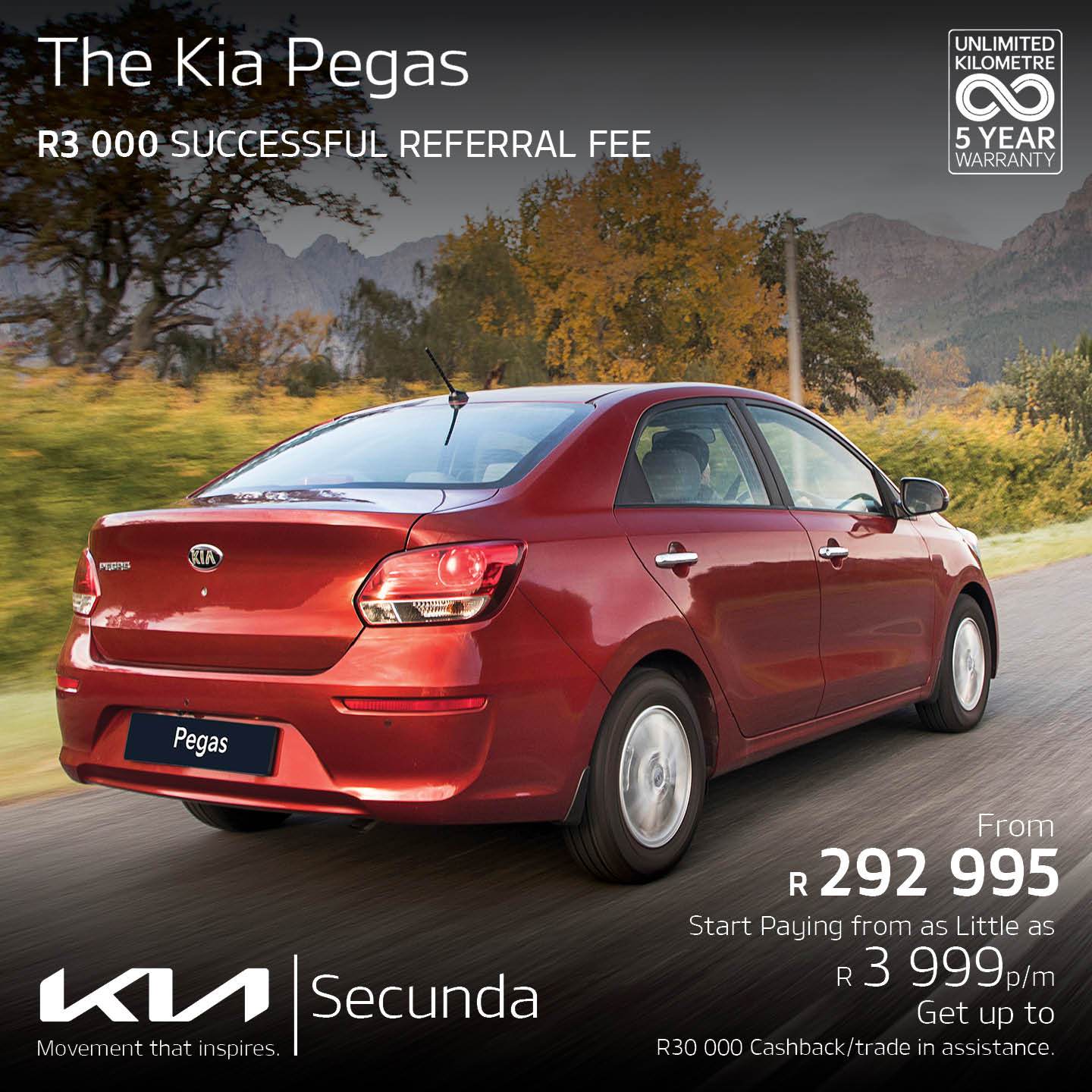 The KIA Pegas image from Eastvaal Motors