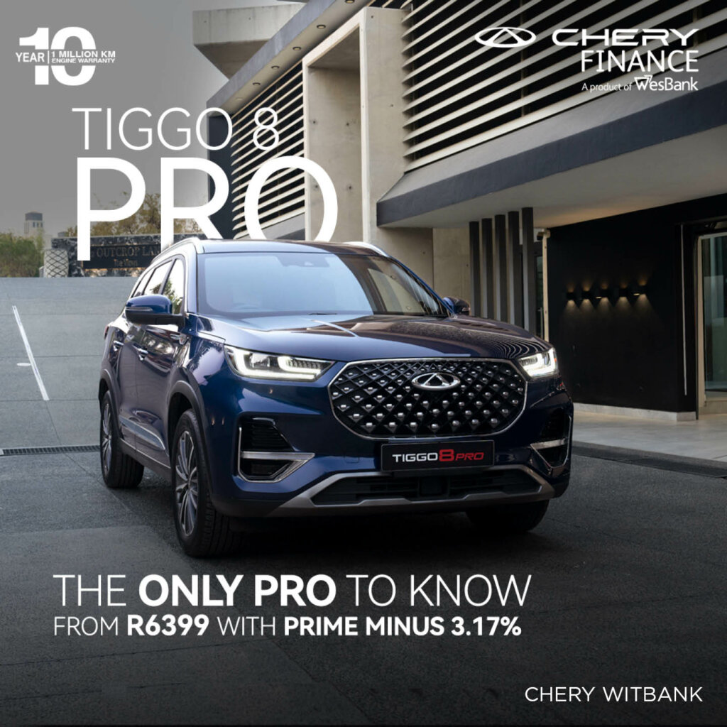 Executive appeal is what you can expect from the first class TIGGO 8 Pro image from Eastvaal Motors