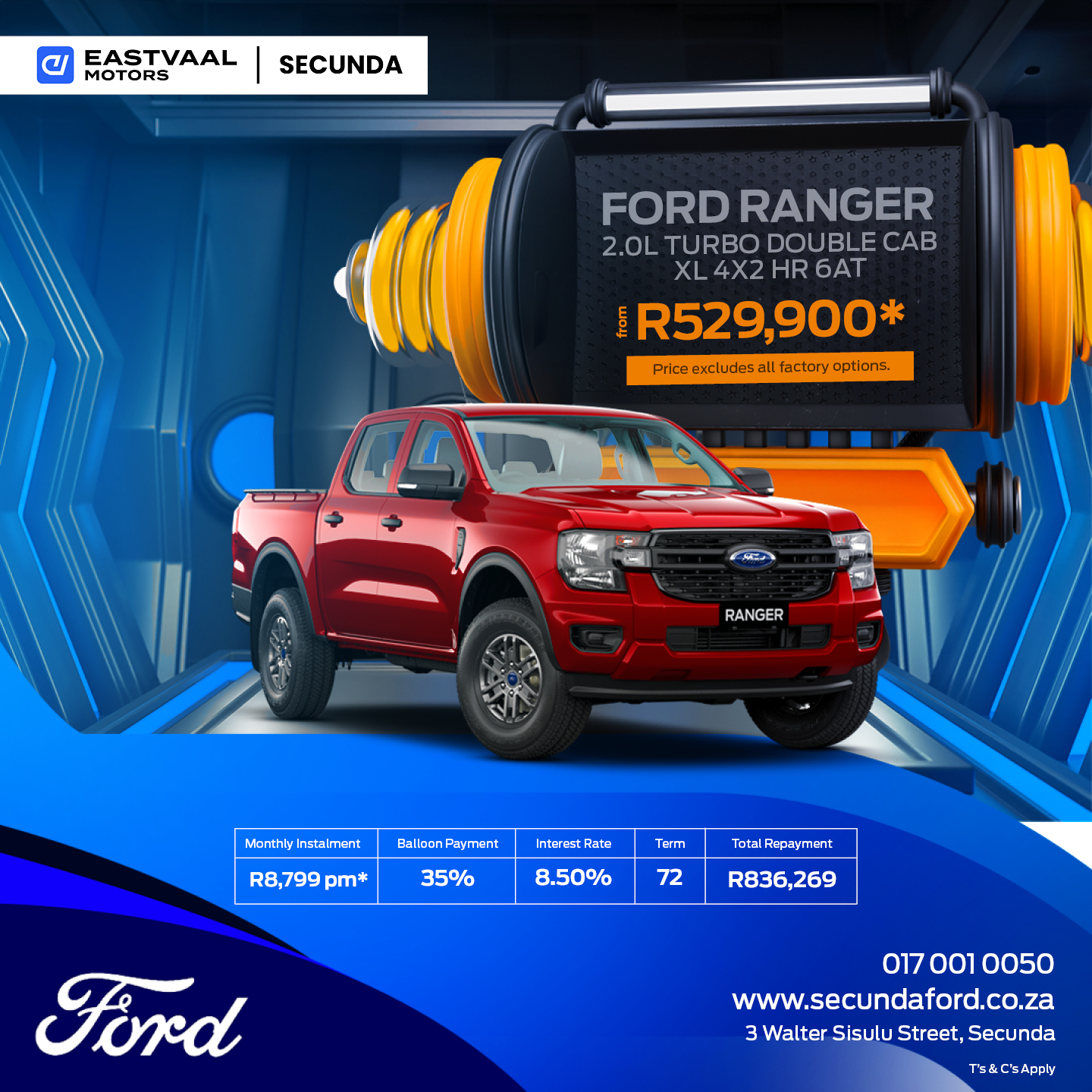 Ford Ranger 2.0L Turbo Double Cab XL 4×2 HR 6AT image from 