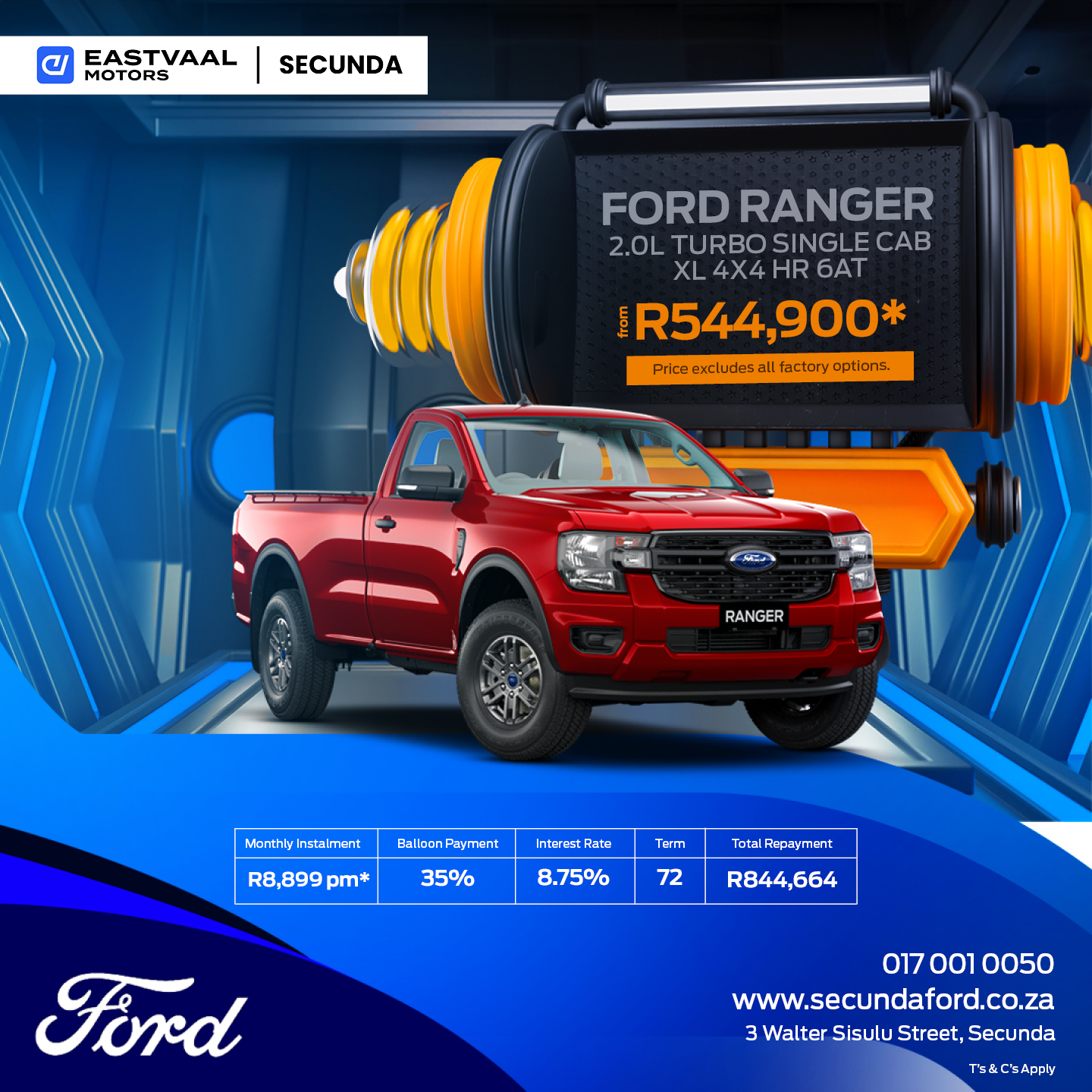 Ford Ranger 2.0L Turbo Single Cab XL 4×4 HR 6AT image from Eastvaal Motors