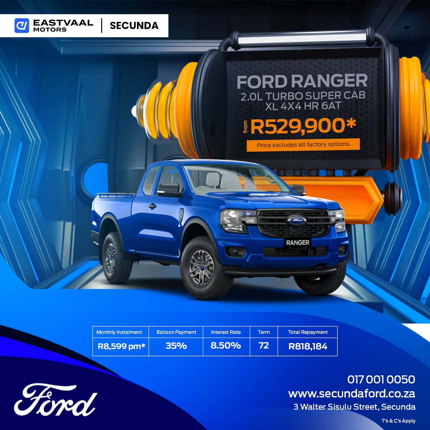 Ford Ranger 2.0L Turbo Super Cab XL 4X4 HR 6AT image from 