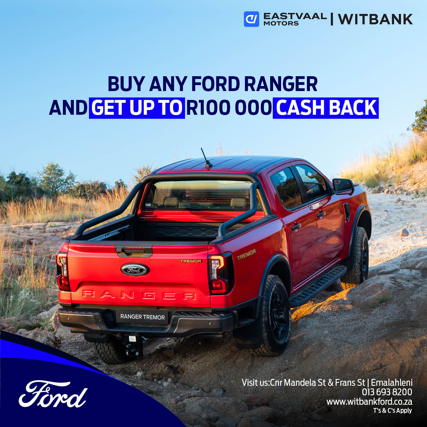Buy ANY Ford Ranger & get up to R100 000 cashback!! image from 