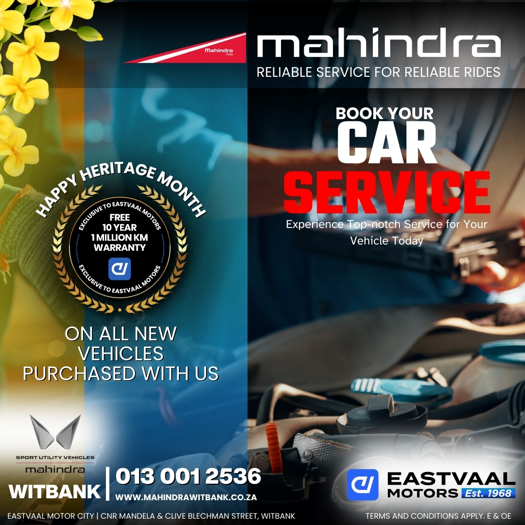 Drive South African Pride with Eastvaal Motor City’s Heritage Month Specials! image from Eastvaal Motors