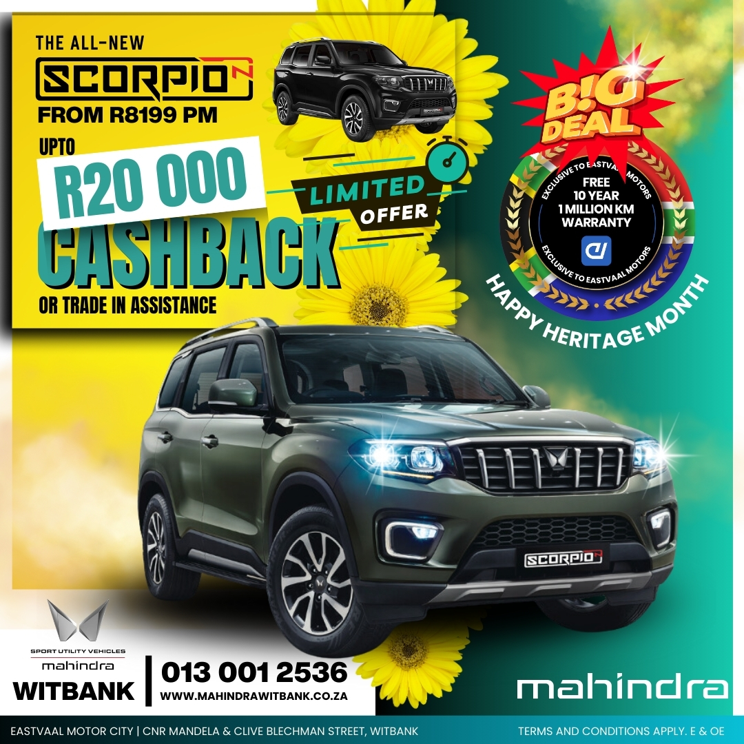 Make Heritage Month Unforgettable – Big Deals on New Wheels! image from Eastvaal Motors