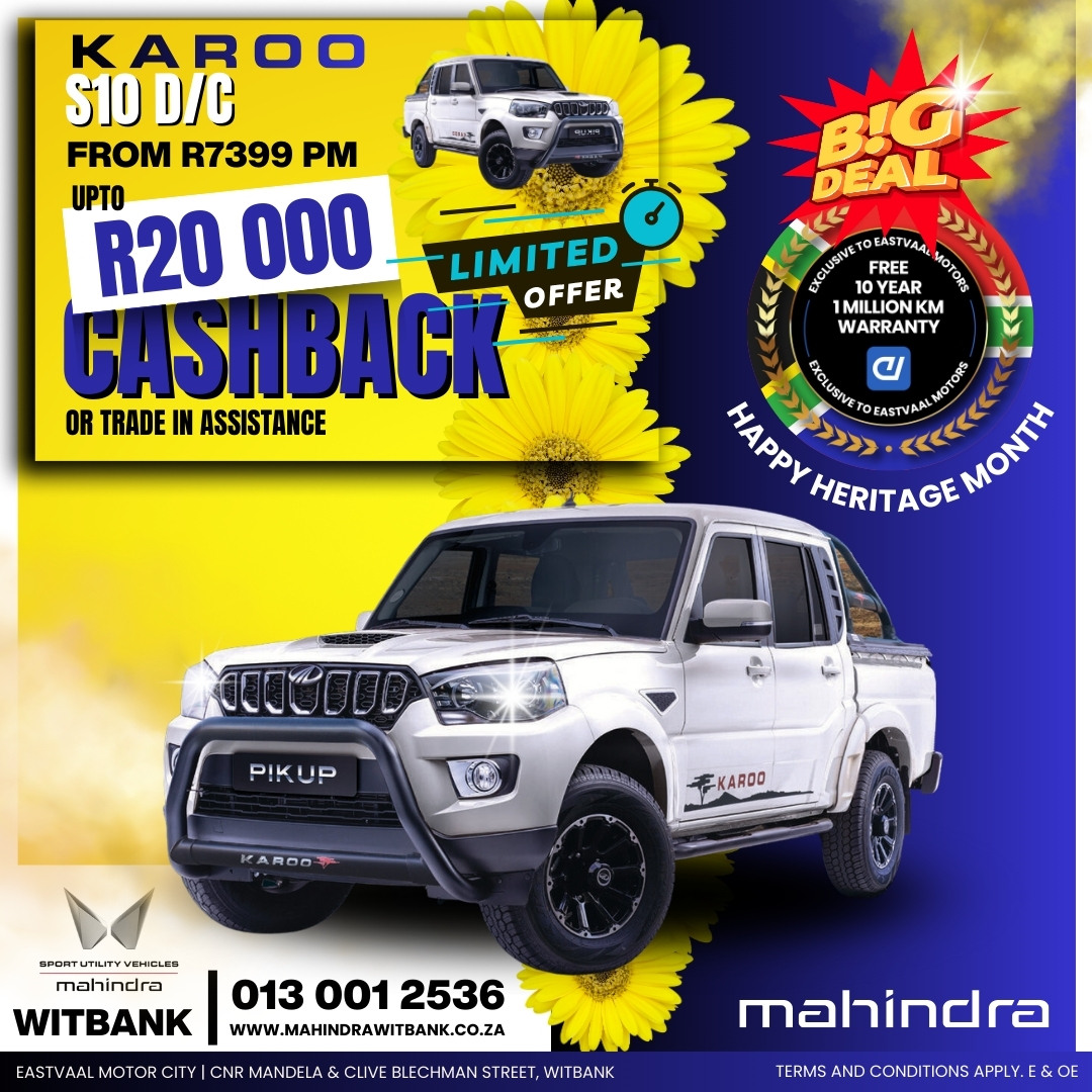 Heritage Month Specials – Your New Ride Awaits at Eastvaal Motor City! image from Eastvaal Motors