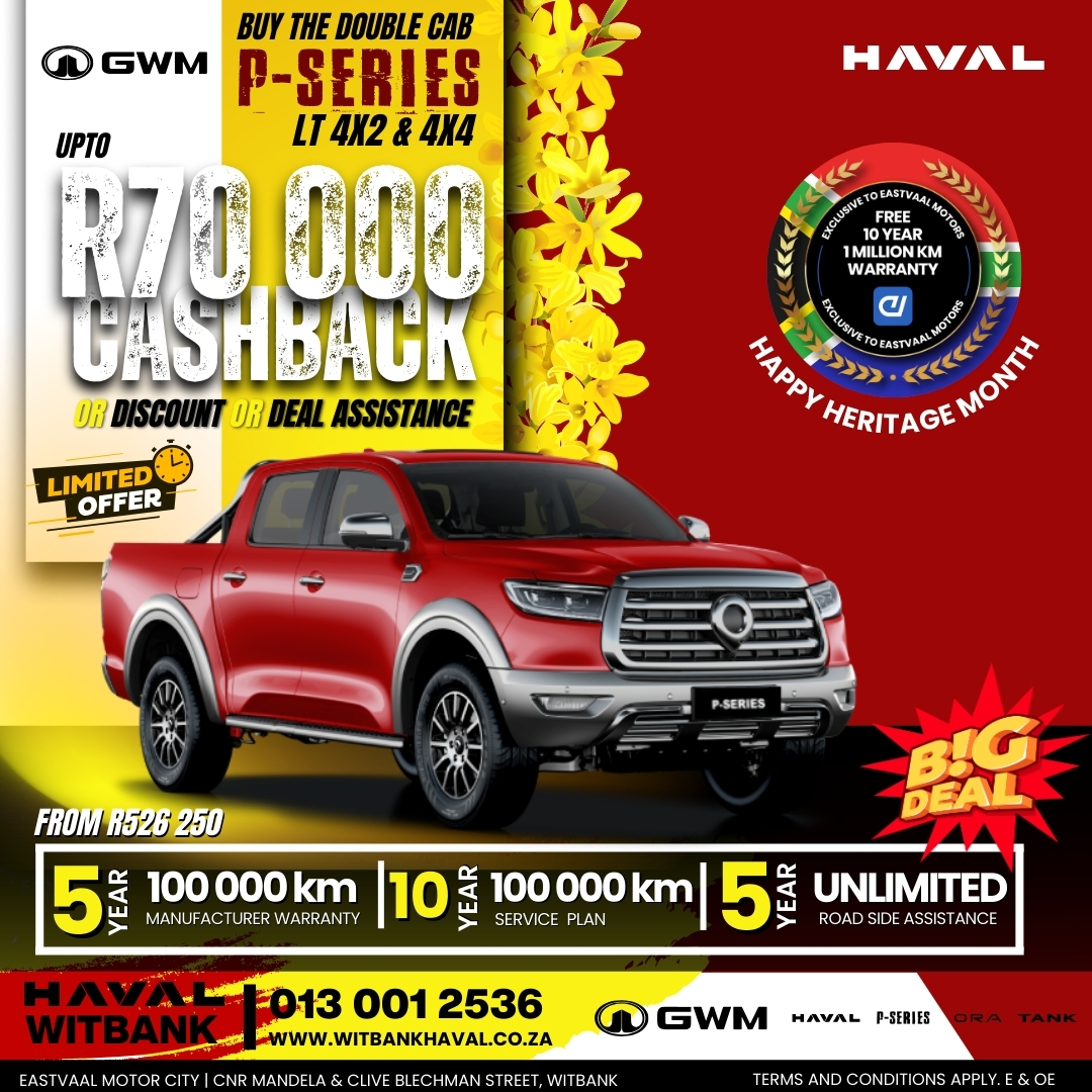 Make Heritage Month Unforgettable – Big Deals on New Wheels! image from Eastvaal Motors