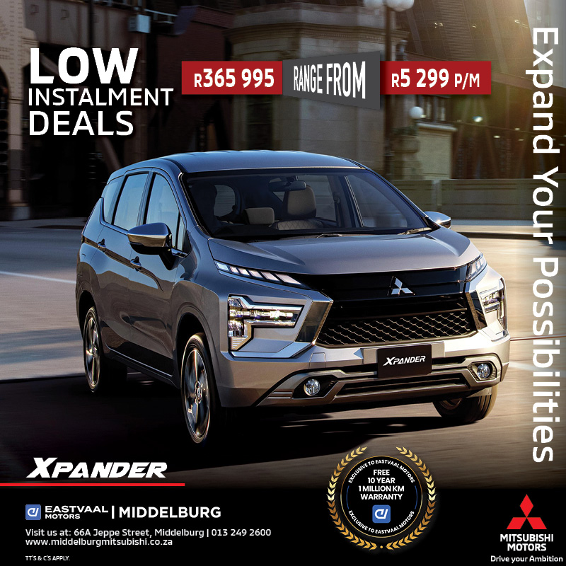 Low instalment deals!! Xpander image from Eastvaal Motors