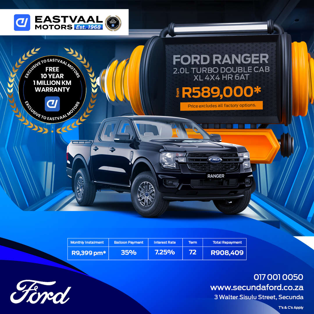 Ford Ranger 2.0L Turbo Double cab XL 4×4 HR 6AT image from Eastvaal Motors