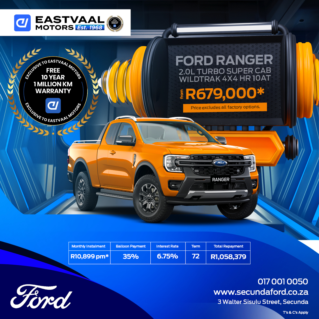 Ford Ranger 2.0L Turbo Super Cab WildTrak 4×4 HR 10AT image from Eastvaal Motors