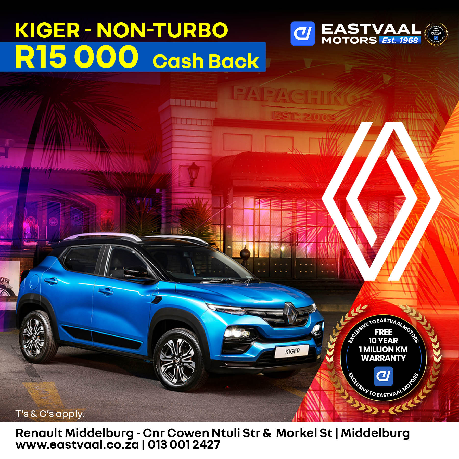 Renault Kiger (Non Turbo) image from Eastvaal Motors