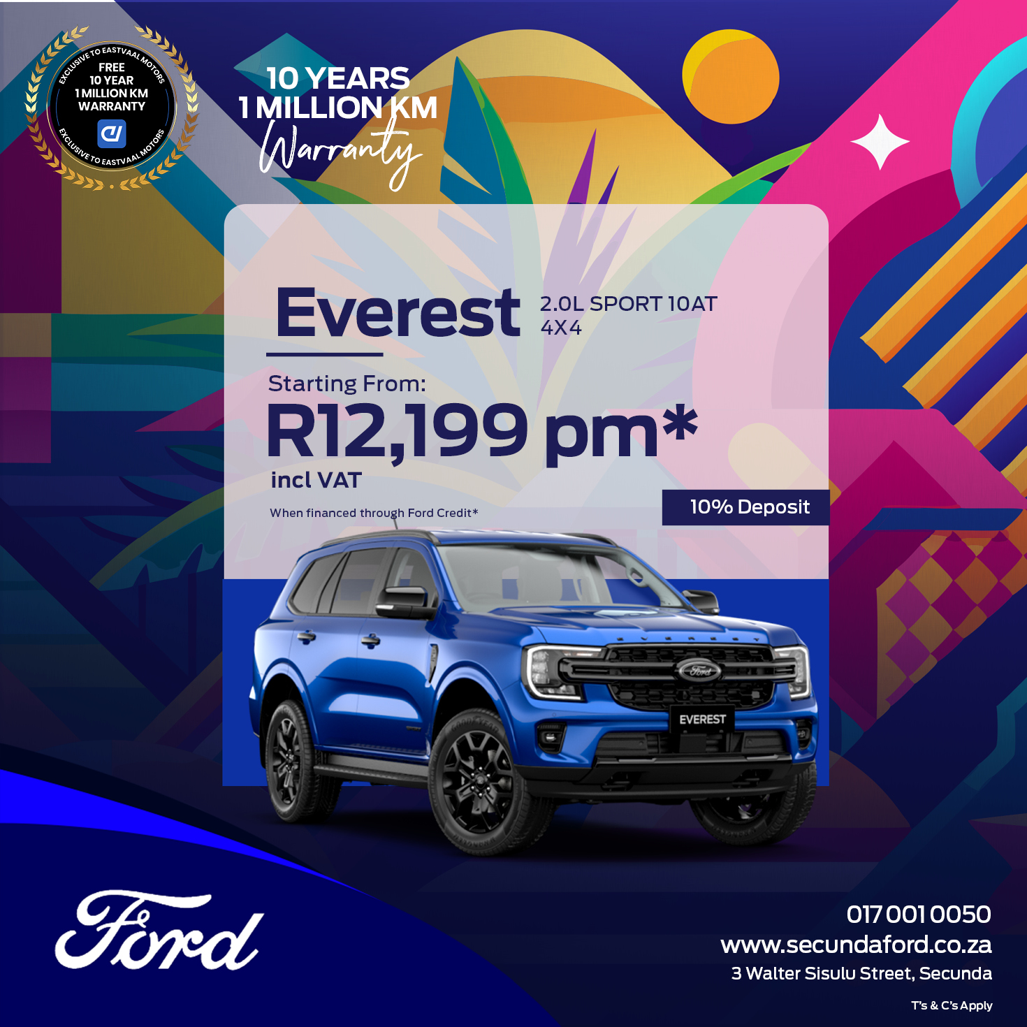 Ford Everest 2.0L Sport 10AT 4×4 image from Eastvaal Motors