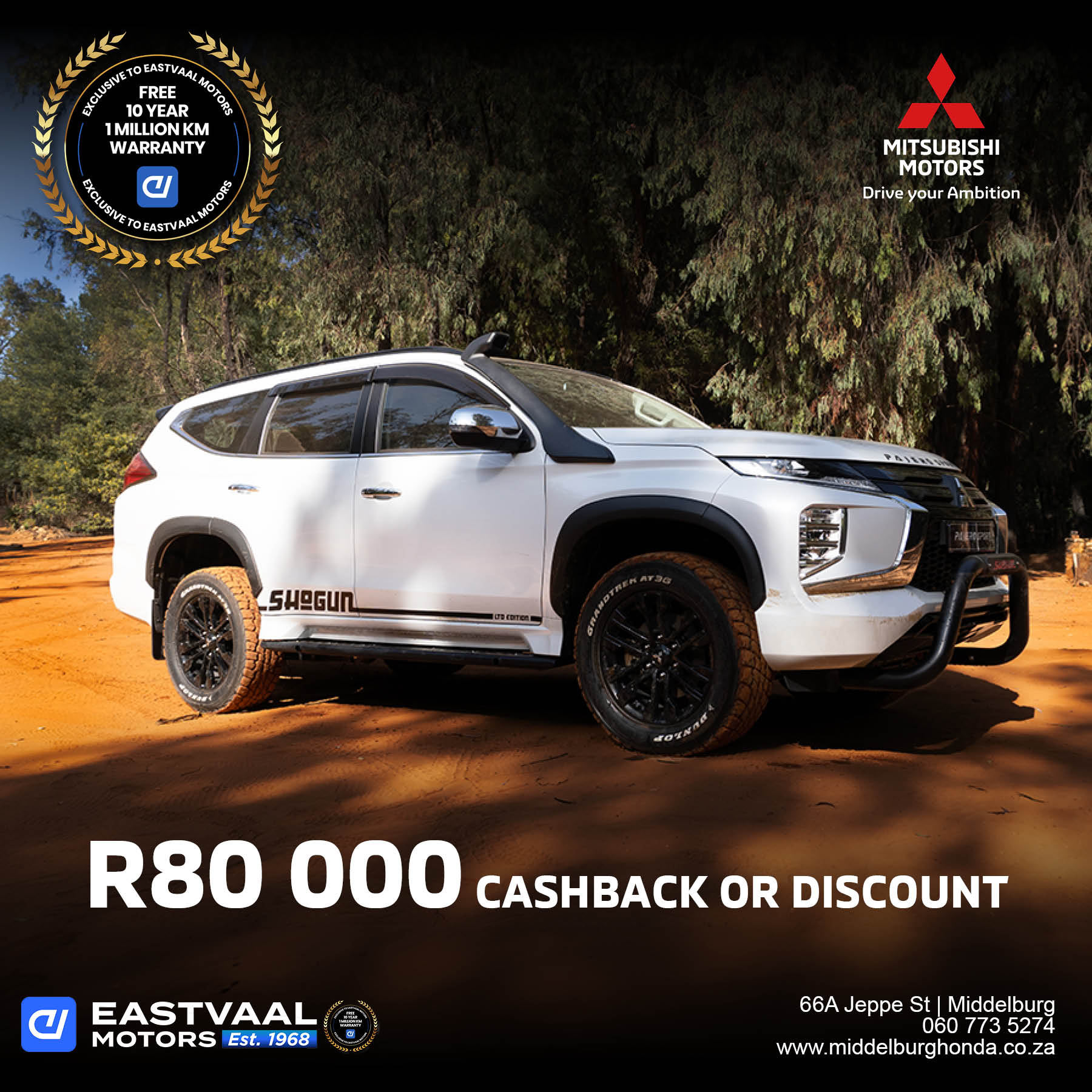 Mitsubishi Pajero Sport Shogun image from Eastvaal Motors