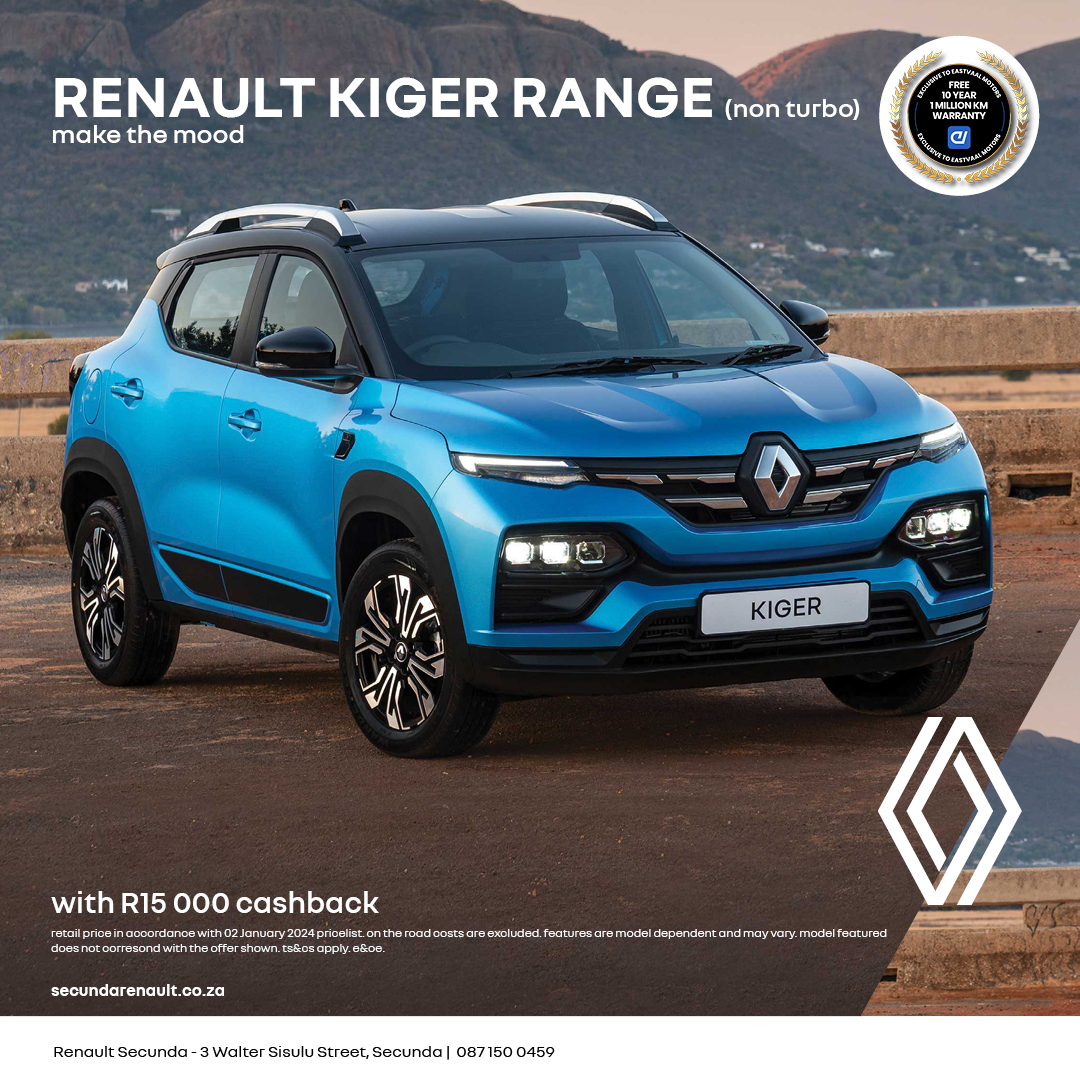 Renault Kiger Range – Non Turbo image from Eastvaal Motors