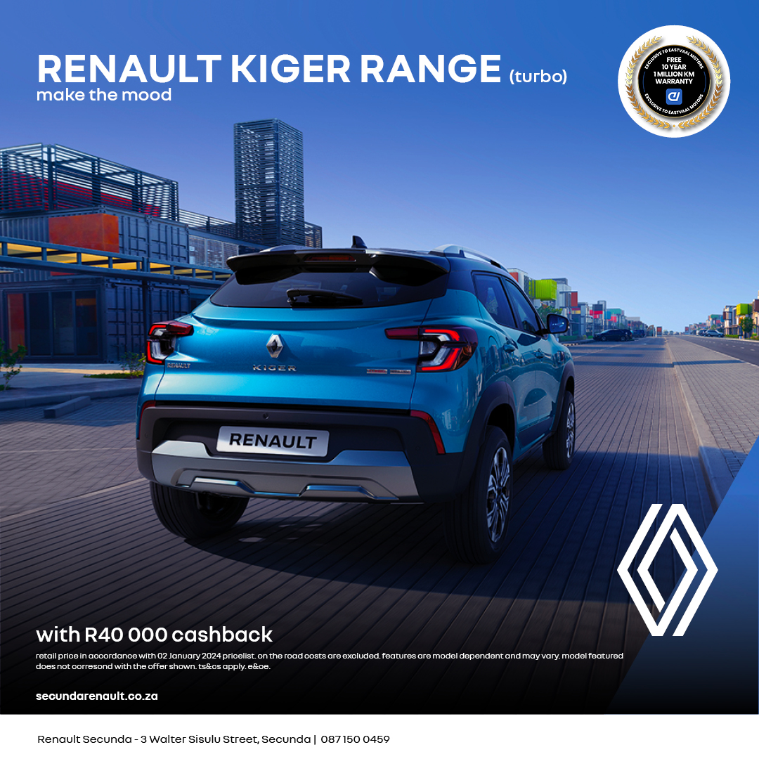 Renault Kiger – Turbo image from Eastvaal Motors