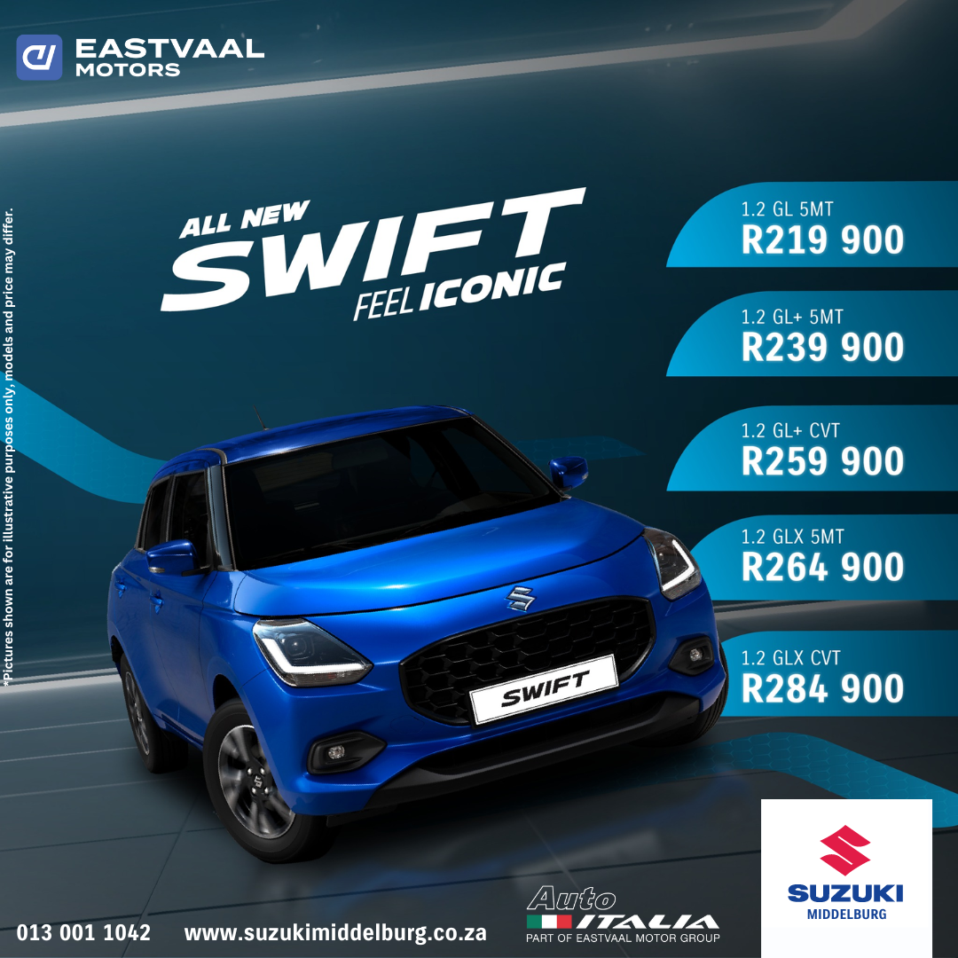 The New Suzuki Swift image from Eastvaal Motors