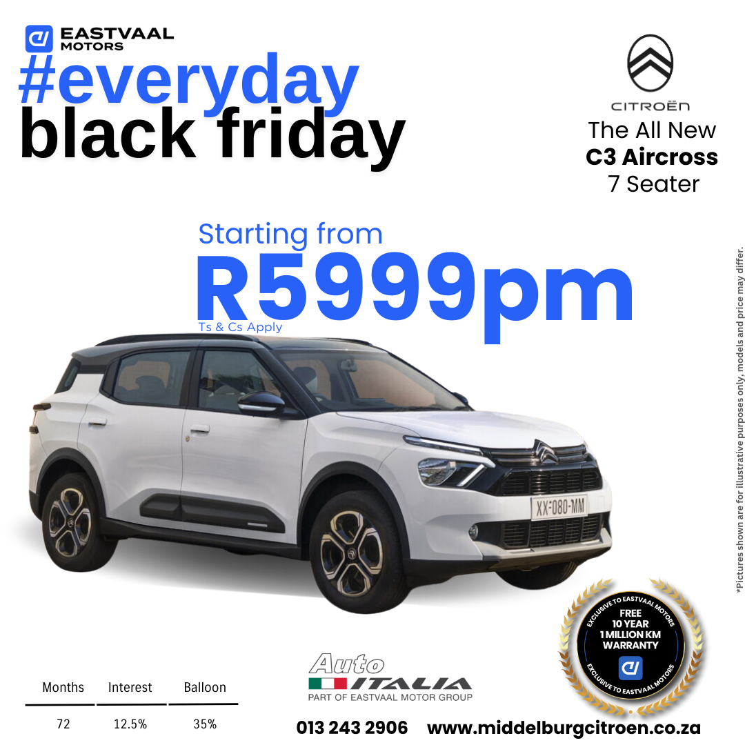 C3 Aircross  – 7 Seater – Everyday Black Friday image from Eastvaal Motors