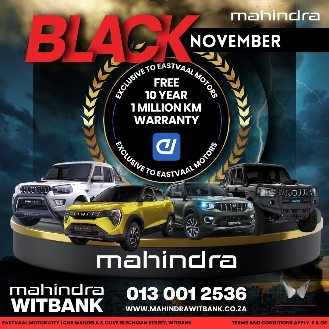 Eastvaal Motor City Black November! Join us and find the vehicle you’ve been waiting for – exclusive deals are on all month long! image from Eastvaal Motors