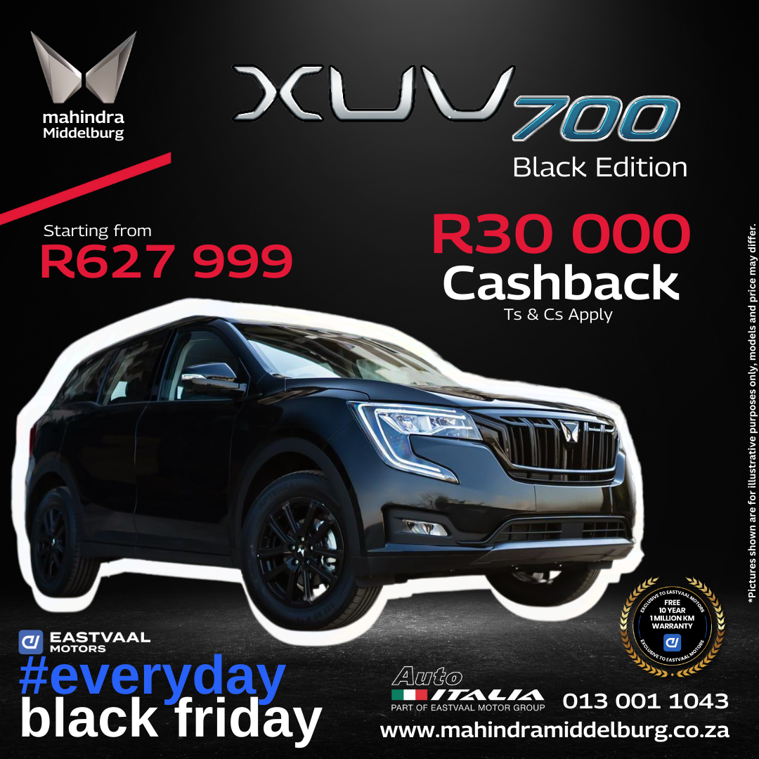 Black Friday – Black Edition – Mahindra XUV 700 image from Eastvaal Motors