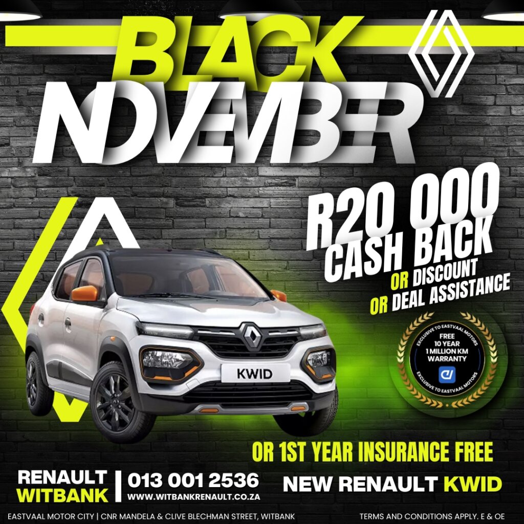 Unbeatable Deals Alert! This Black November, enjoy cashback on select models and exclusive savings at Eastvaal Motor City! image from Eastvaal Motors