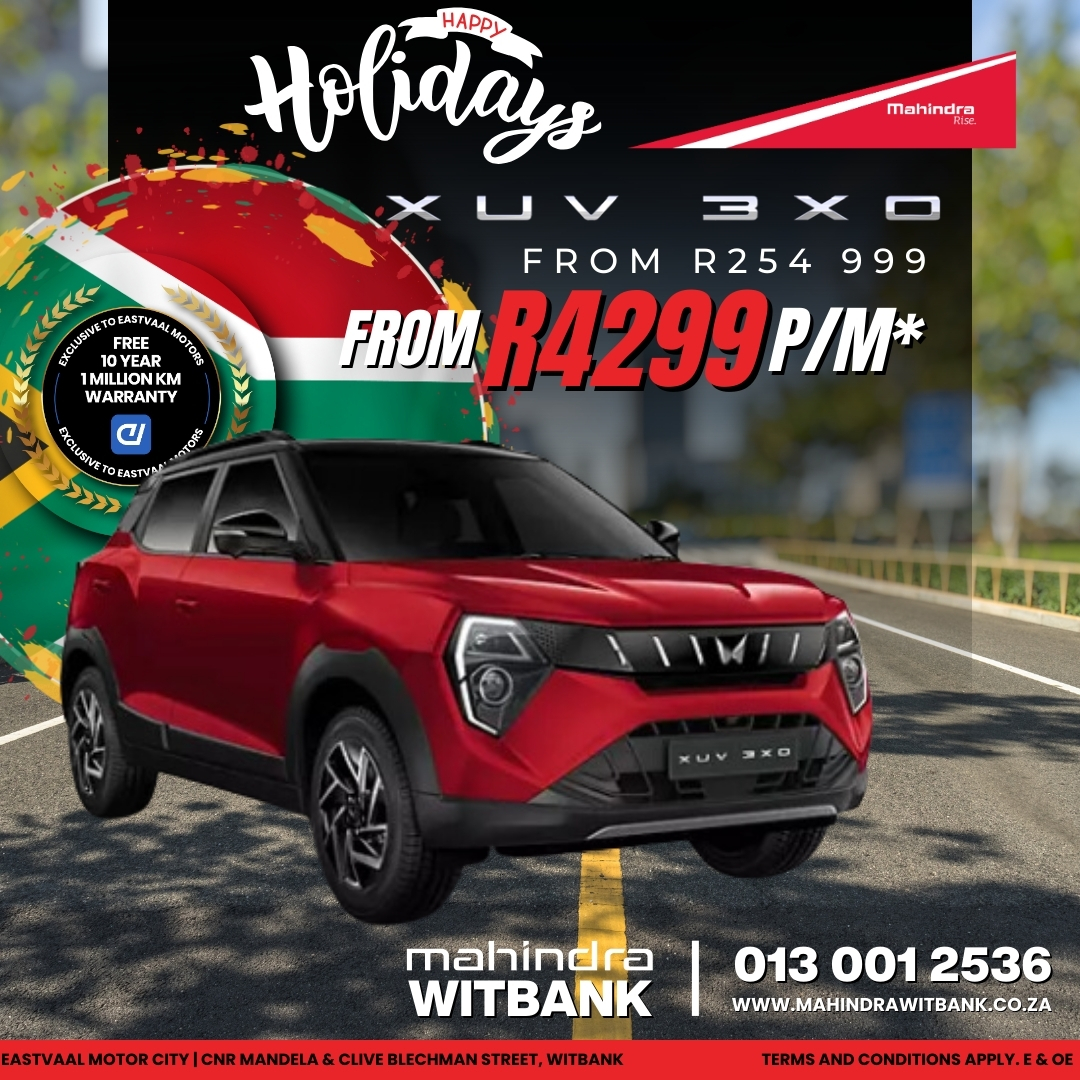 🎄 Celebrate the joy of giving… to yourself! Get your dream Mahindra at Eastvaal Motor City. 🌟 image from Eastvaal Motors