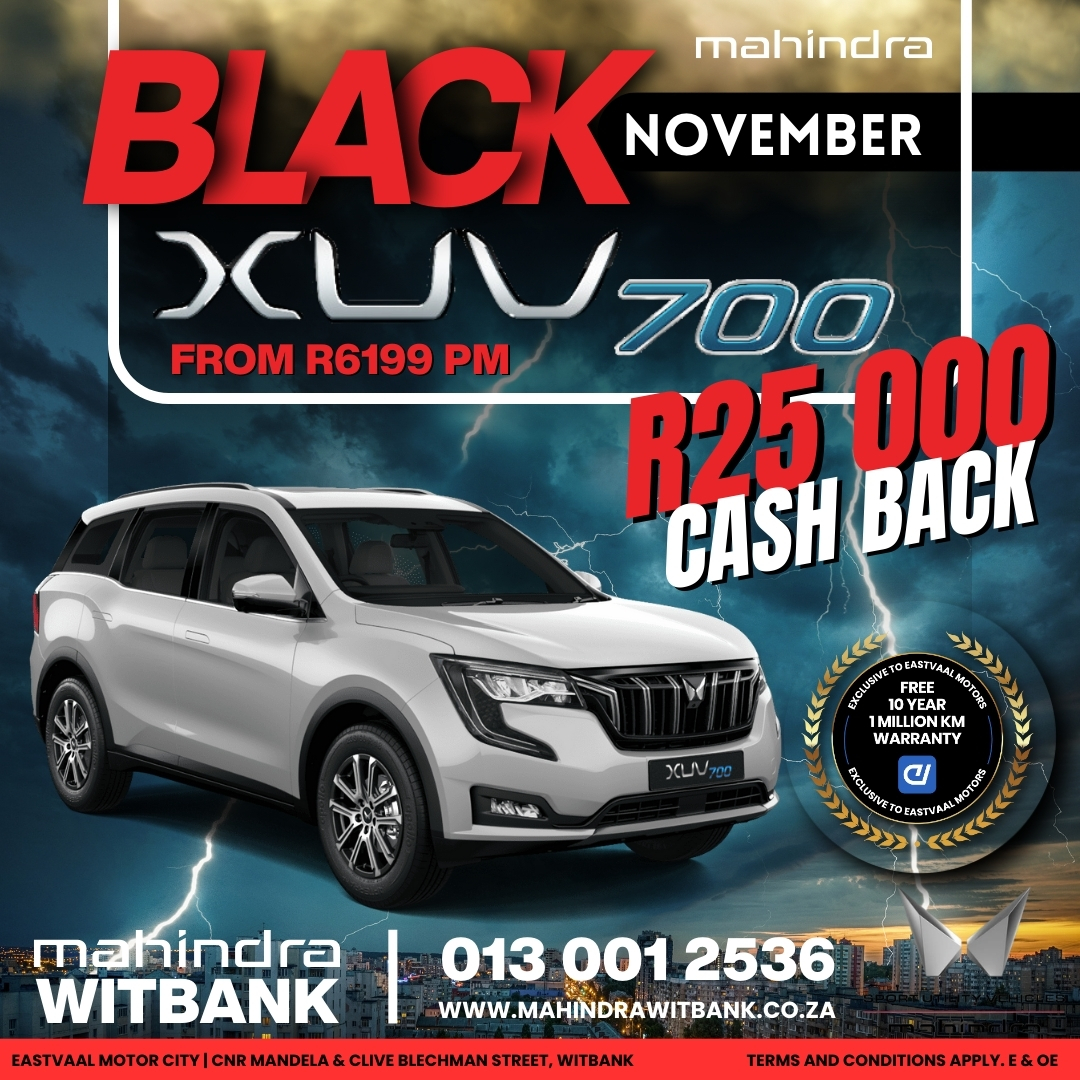 Eastvaal Motor City Black November! Join us and find the vehicle you’ve been waiting for – exclusive deals are on all month long! image from Eastvaal Motors