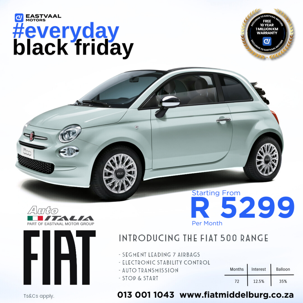 Fiat 500 image from Eastvaal Motors