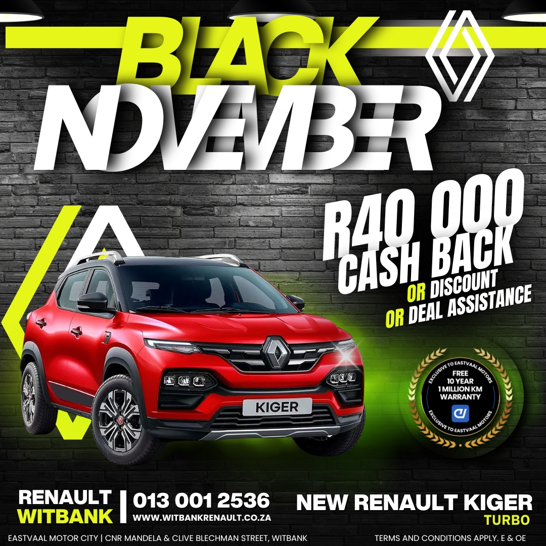 Black November at Eastvaal! Save big on your next car with deals too good to pass up. Limited-time offers are on now! image from Eastvaal Motors