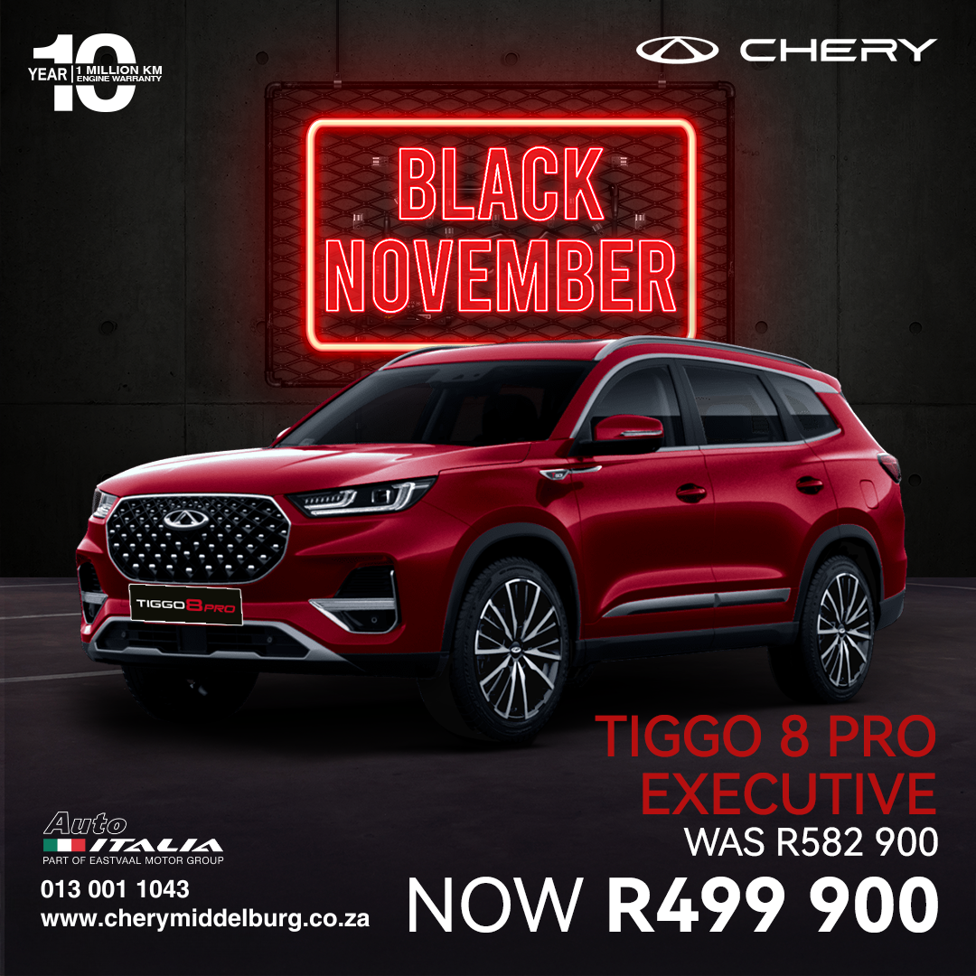 Everyday Black Friday – Chery Tiggo 8 Pro image from Eastvaal Motors