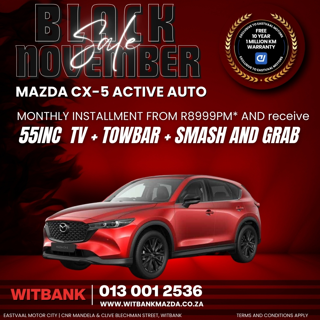 Eastvaal Motor City Black November! Join us and find the vehicle you’ve been waiting for – exclusive deals are on all month long! image from Eastvaal Motors