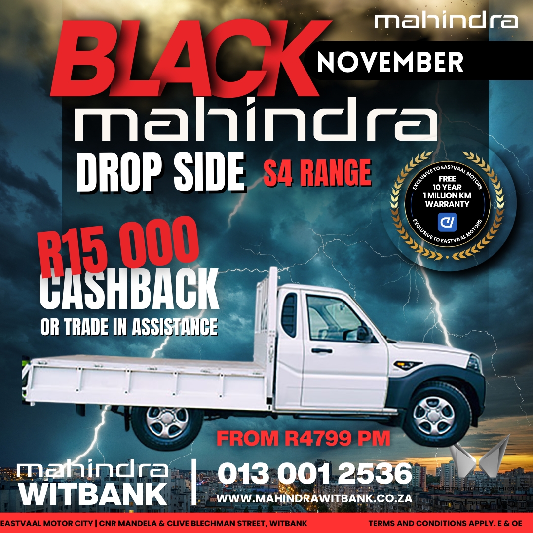 Unbeatable Deals Alert! This Black November, enjoy cashback on select models and exclusive savings at Eastvaal Motor City! image from Eastvaal Motors