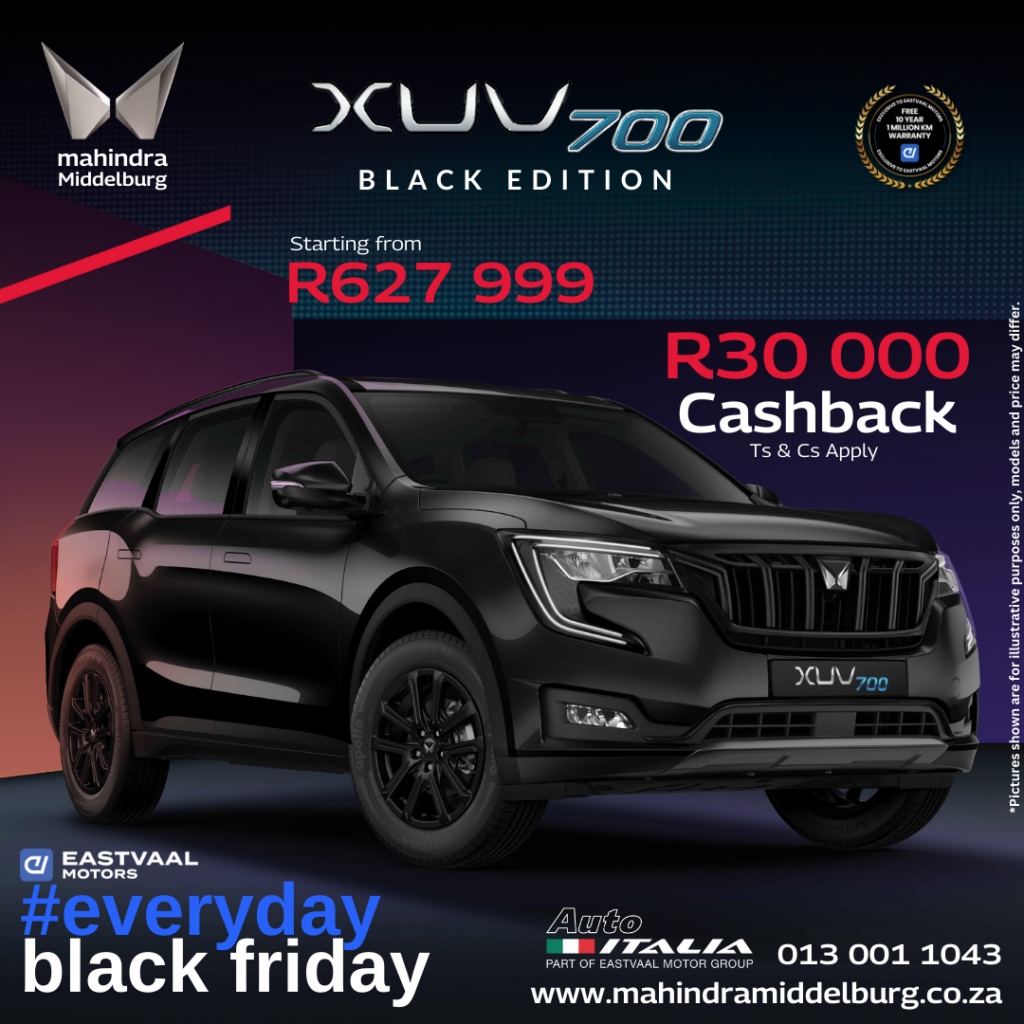 Black Friday – Black Edition – Mahindra XUV 700 image from Eastvaal Motors