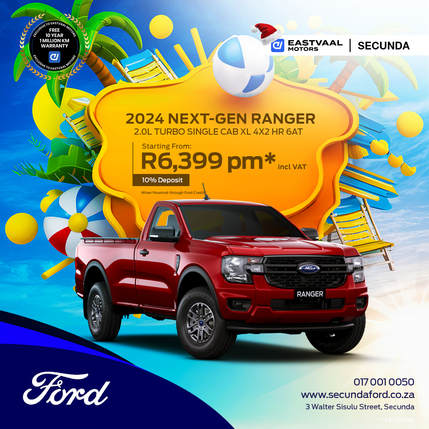 Ford Ranger 2.0 Turbo Single Cab XL 4×2 HR 6AT 🌟🎄 🎁🚗 image from Eastvaal Motors