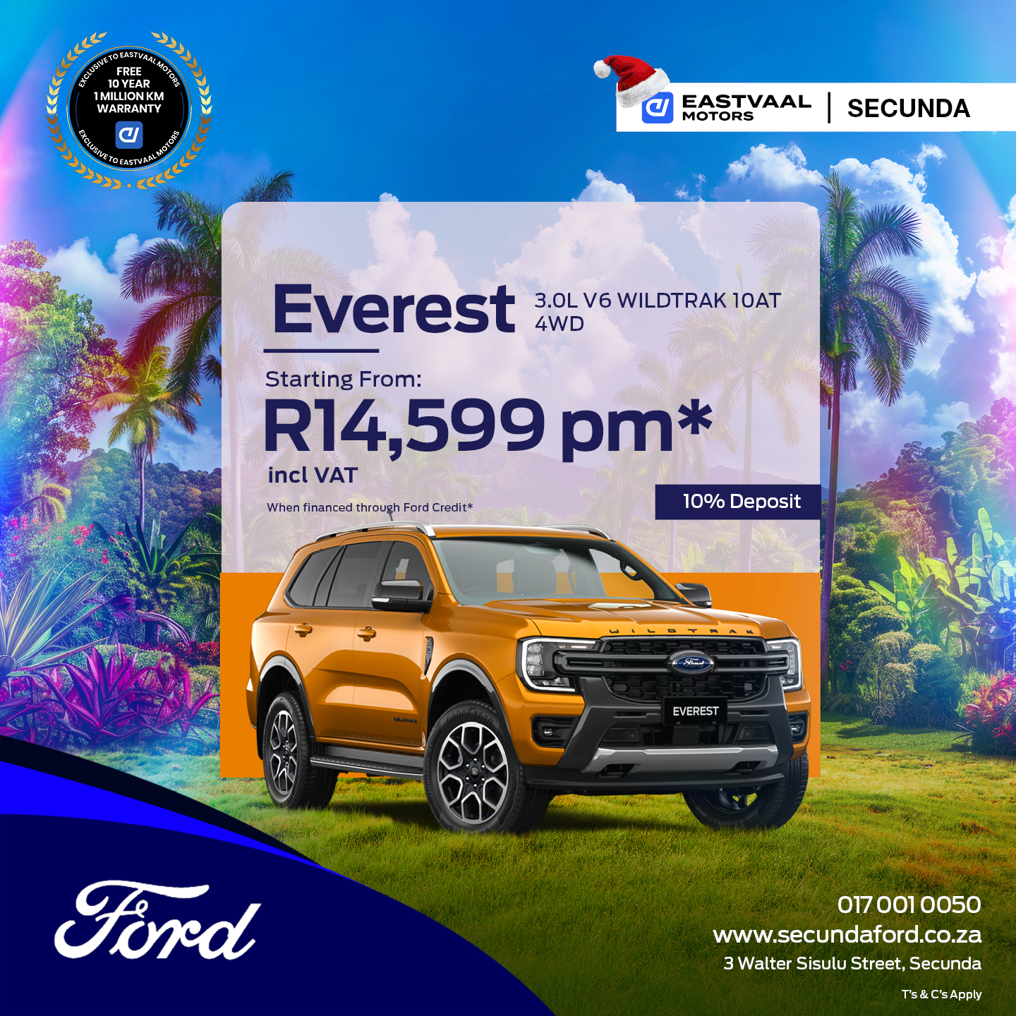 Ford Everest 3.0L V6 WildTrak 10AT 4WD image from 