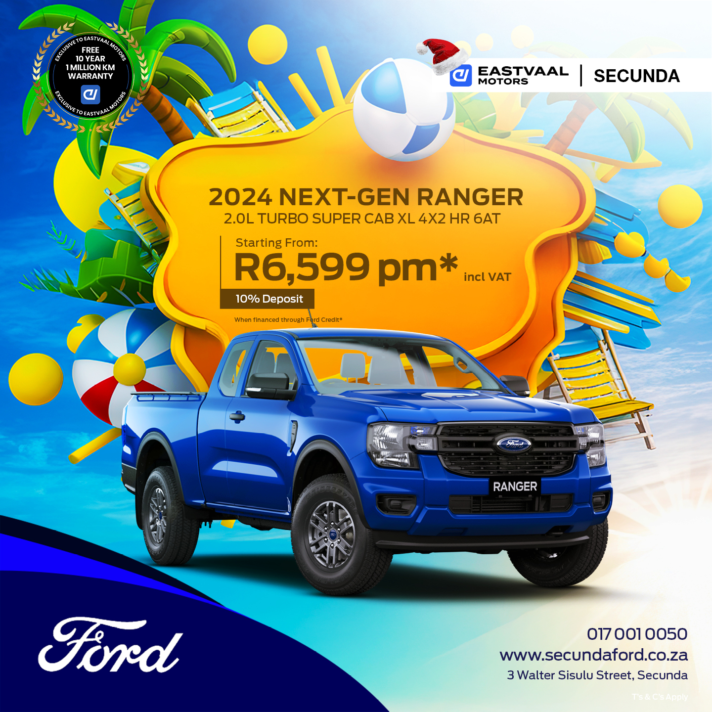 Ford Ranger 2.0L Turbo Super Cab XL 4×2 HR 6AT 🎁✨ 🎄 image from Eastvaal Motors