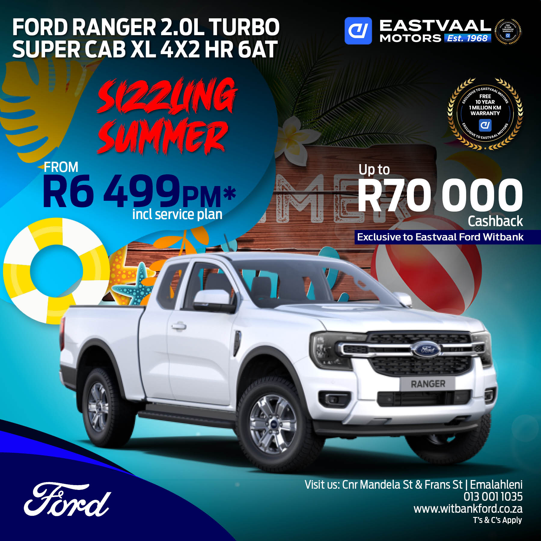 Ford Ranger 2.0L Turbo Super Cab XL 4X2 HR 6AT image from Eastvaal Motors