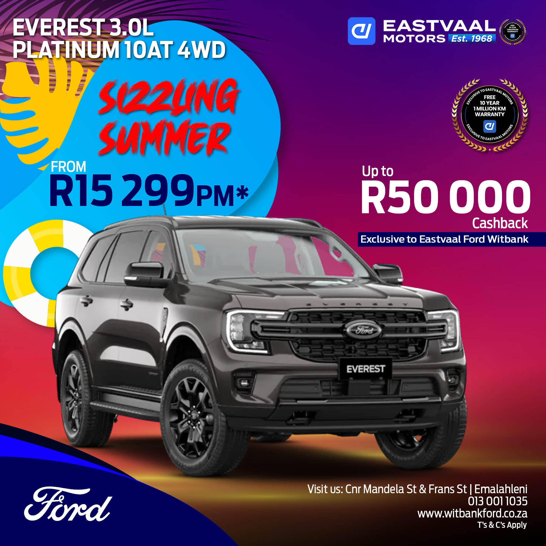 Ford Everest 3.0L Platinum 10AT 4WD image from Eastvaal Motors