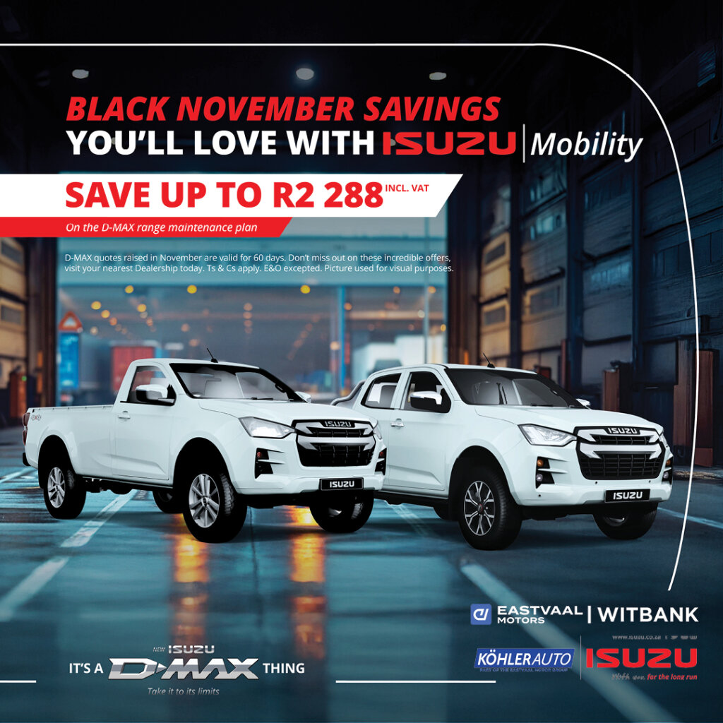 Black November deals – D-Max Maintenance plan image from Eastvaal Motors