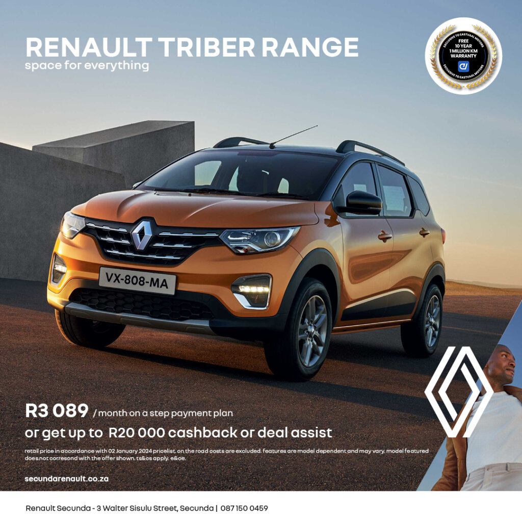 Renault Triber range image from Eastvaal Motors