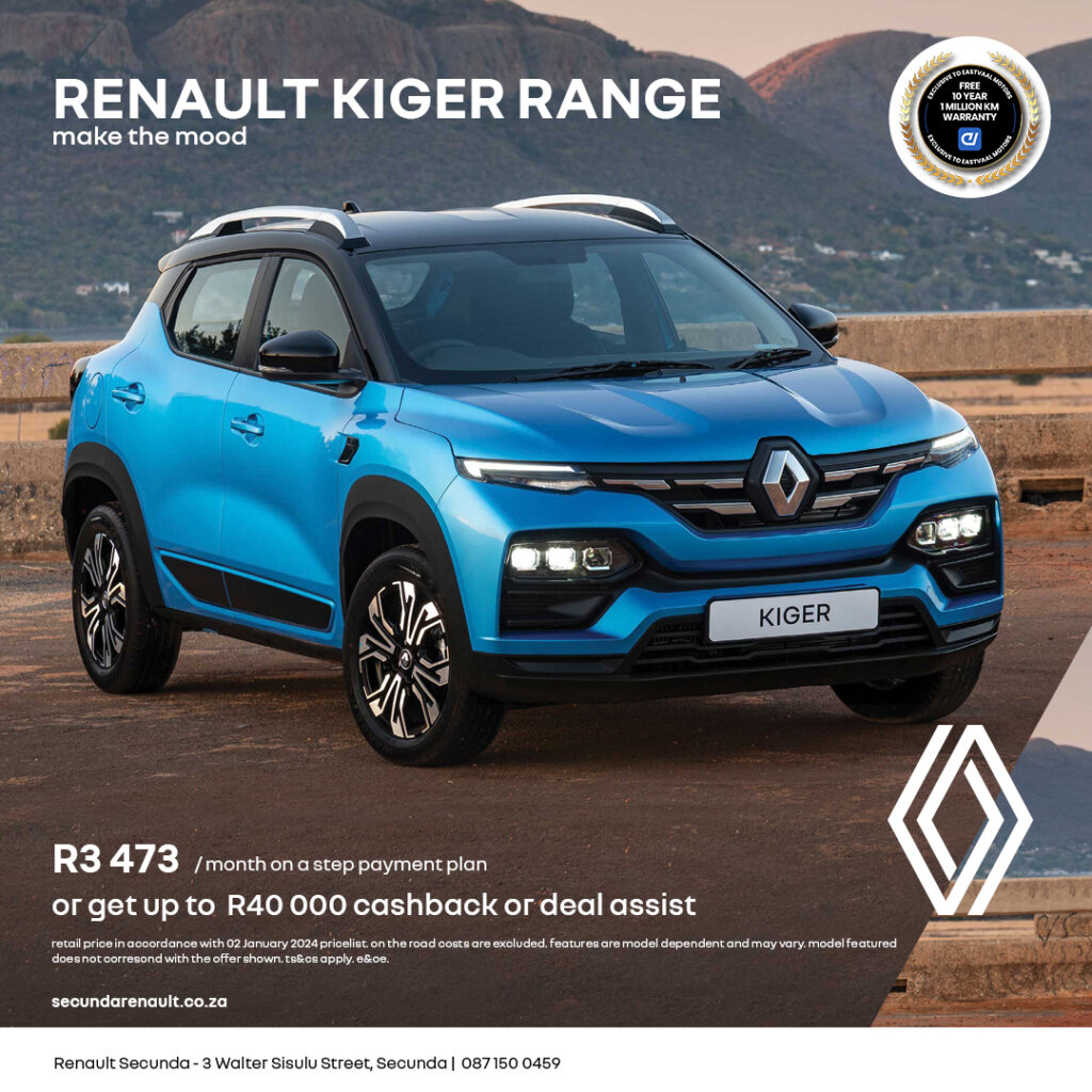 Renault Kiger range image from Eastvaal Motors