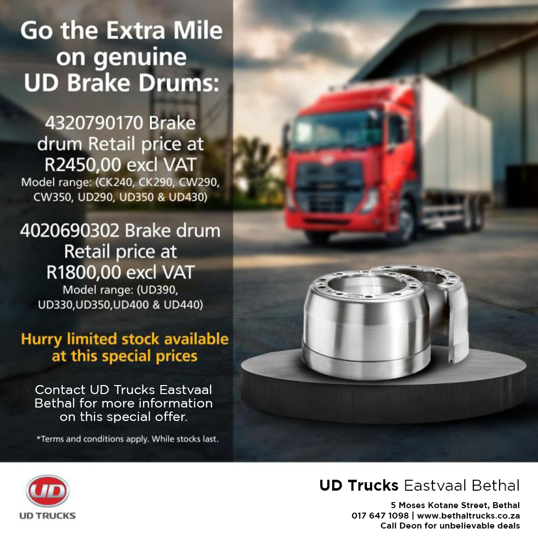 UD Brake drums image from Eastvaal Motors