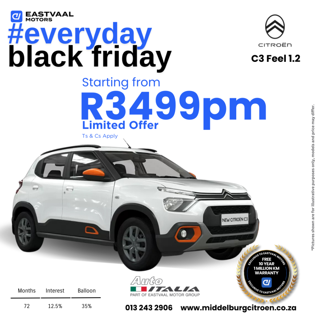 Everyday Black Friday – Citroën C3 1.2 Feel image from Eastvaal Motors