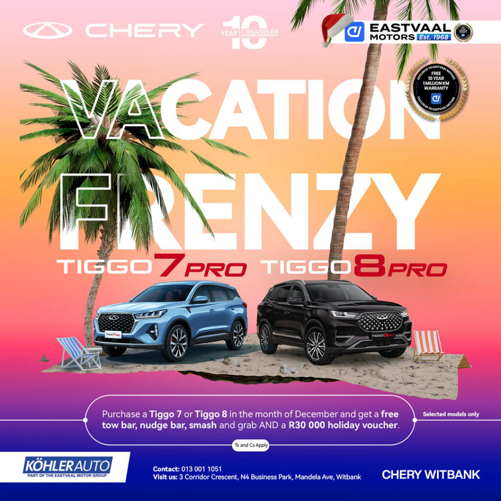 Vacation frenzy with Chery Witbank image from Eastvaal Motors