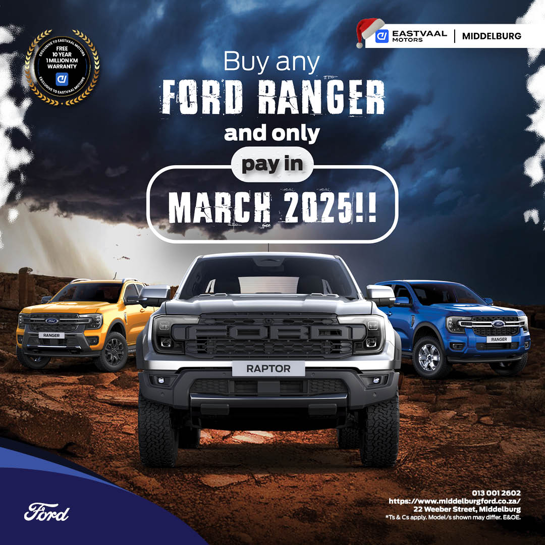 Buy a Ford Ranger and only pay in March 2025!! image from 